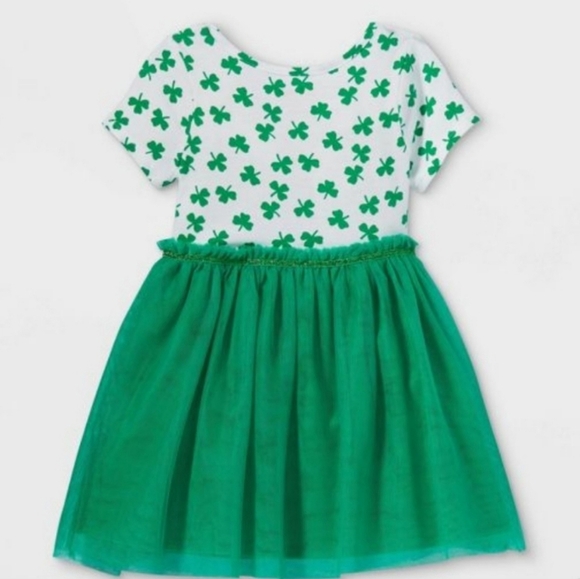 Cat & Jack Shamrock Tutu Dress - Picture 1 of 2